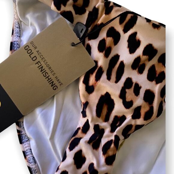 Vix Scarlet Double Twine Full Bottom Bikini Separate Leopard Print Extra Small - Picture 3 of 5